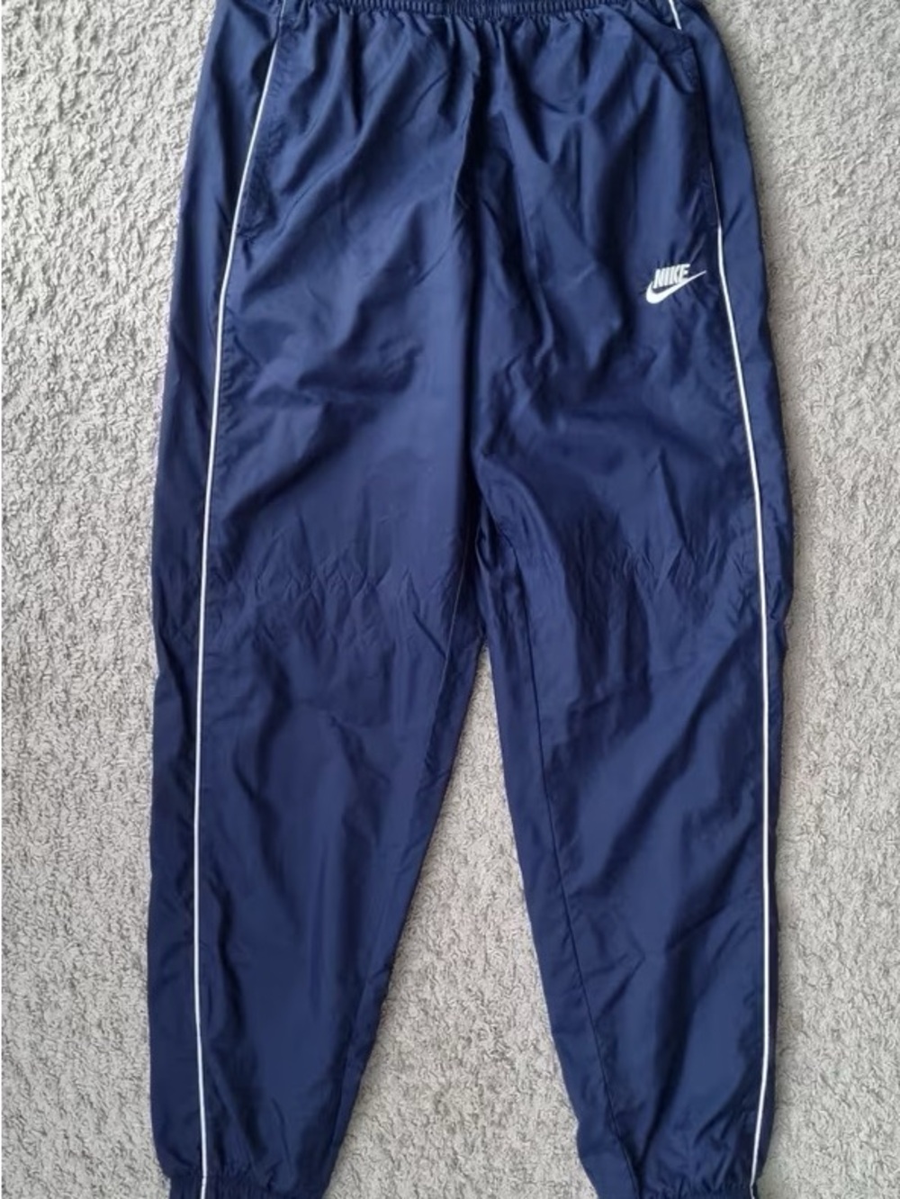 Nike Kids Navy Joggers with White Piping